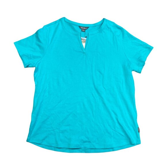 Eddie Bauer Women's Soft Easy‎ Fit Short Sleeve V Neck Tee - Picture 1 of 4